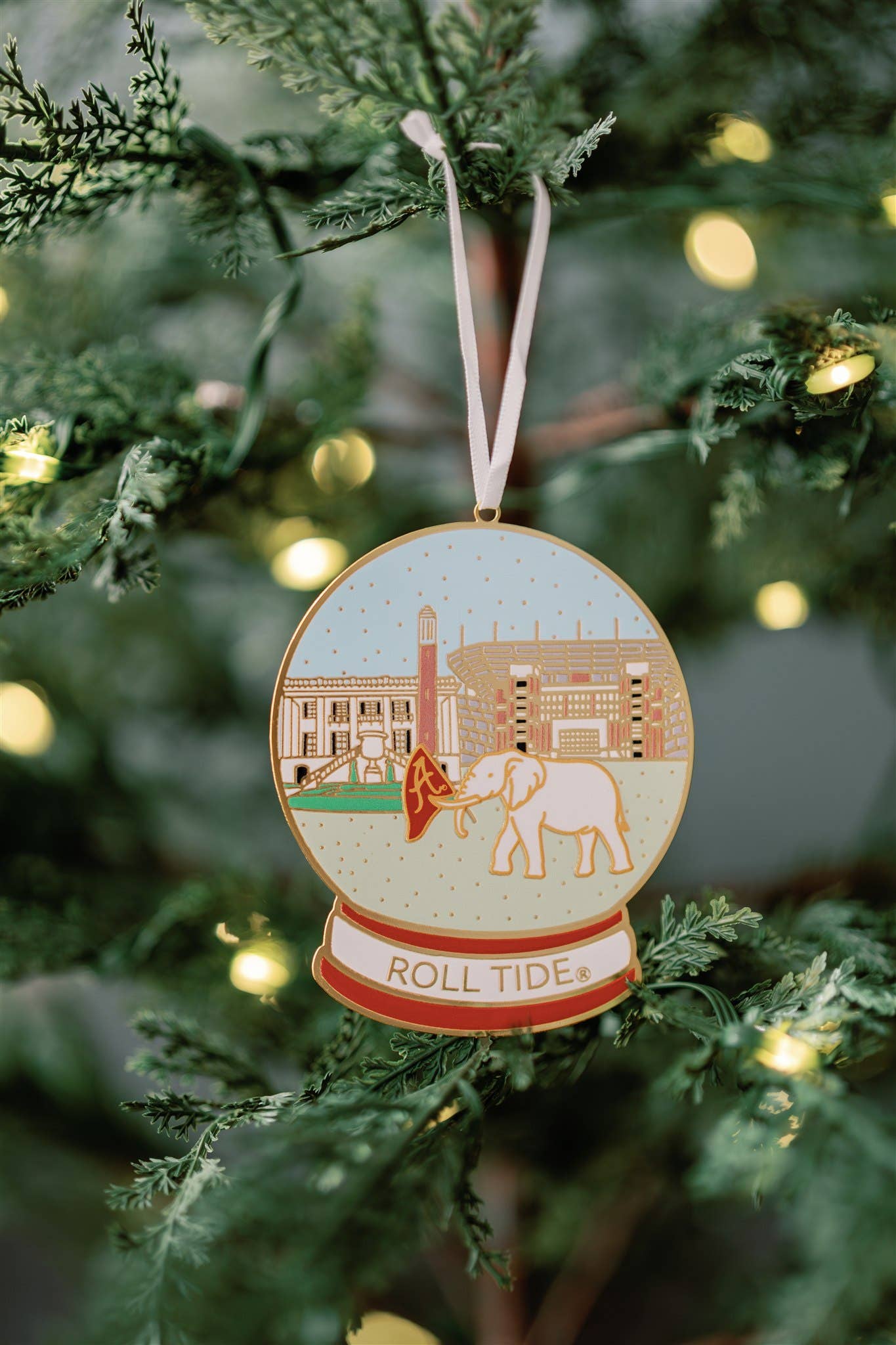 Enamel Snow Globe Ornament - UA