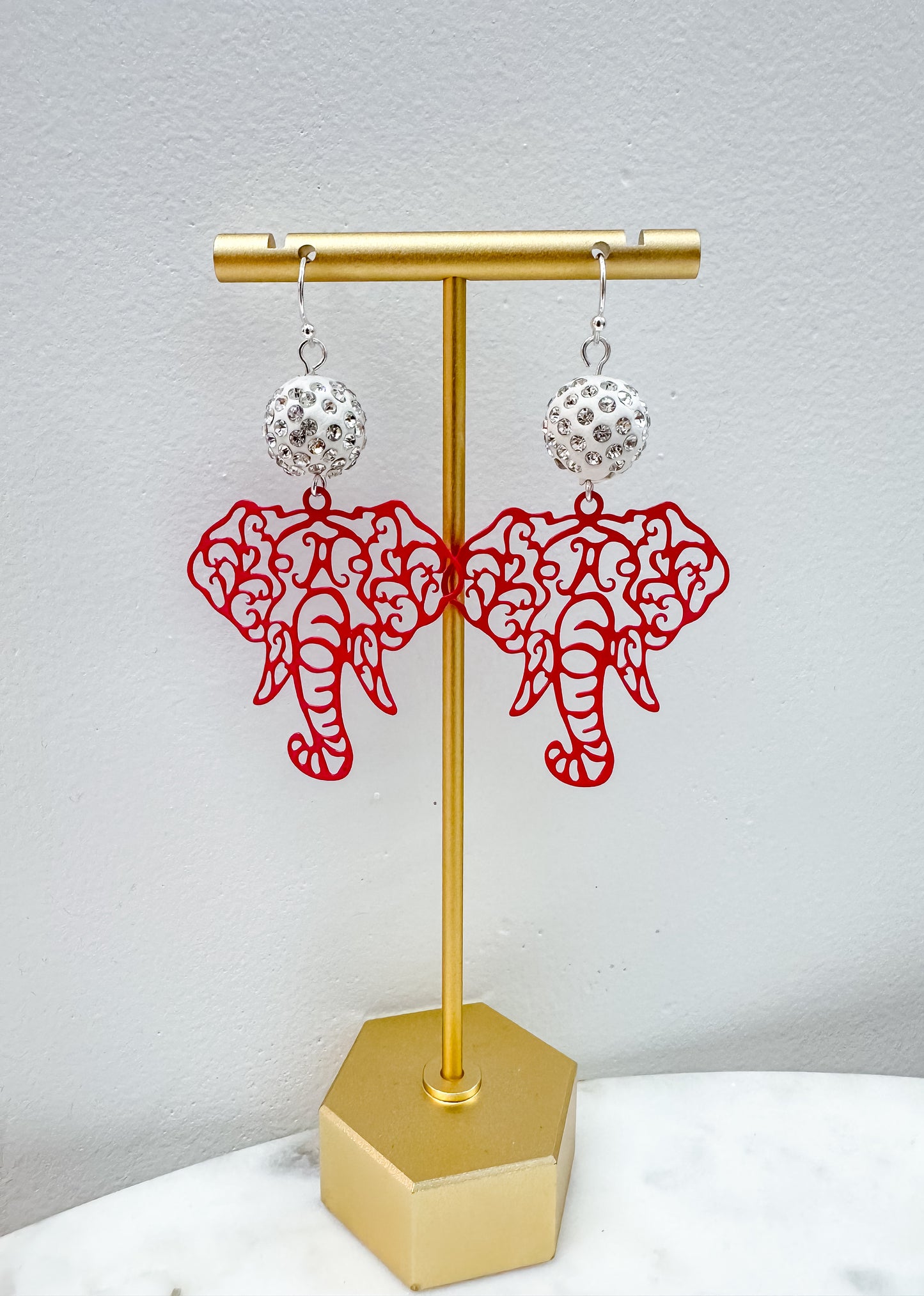 Sparkly Elephant Earrings