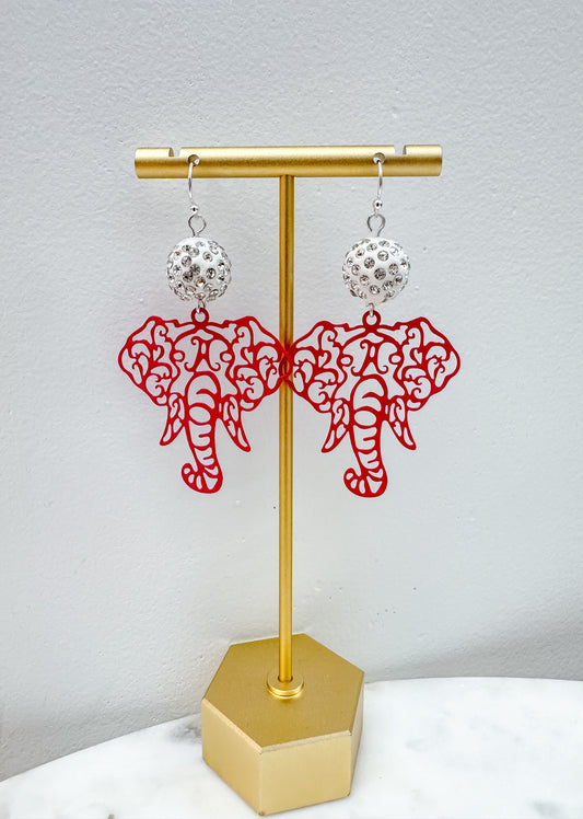 Sparkly Elephant Earrings