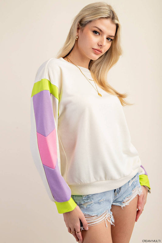 French Terry Colorblock Top