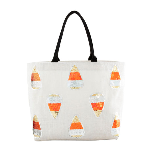 Halloween Sparkle Tote -White