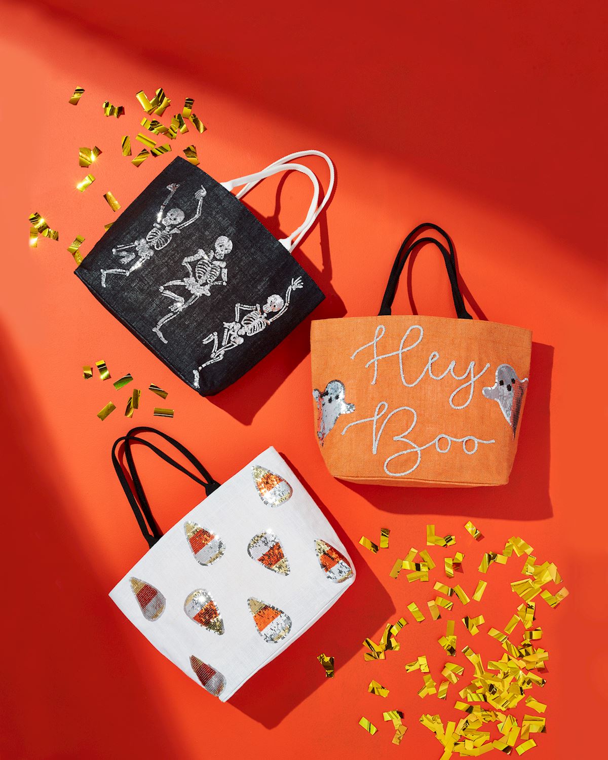 Halloween Sparkle Tote -White