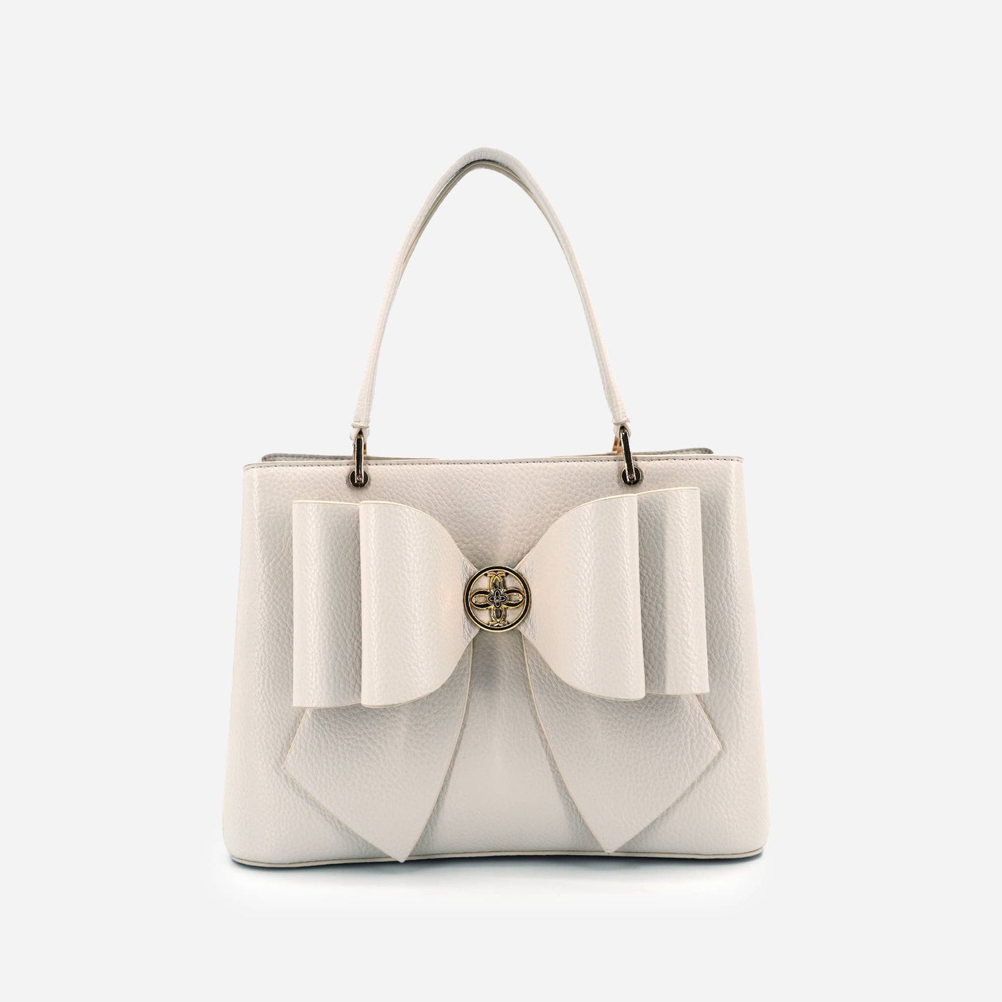 Jesse Bow Crossbody Handbag: Cream