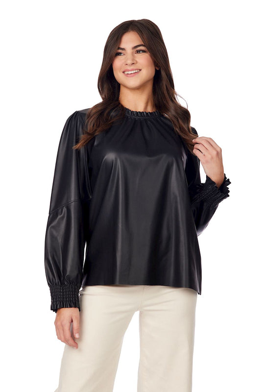 Putnam Leather Top -Black