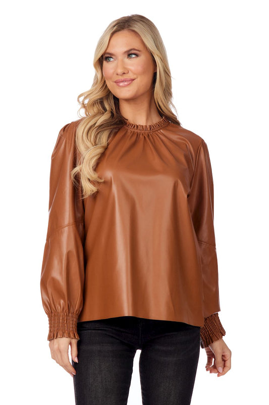 Putnam Leather Top - Tan