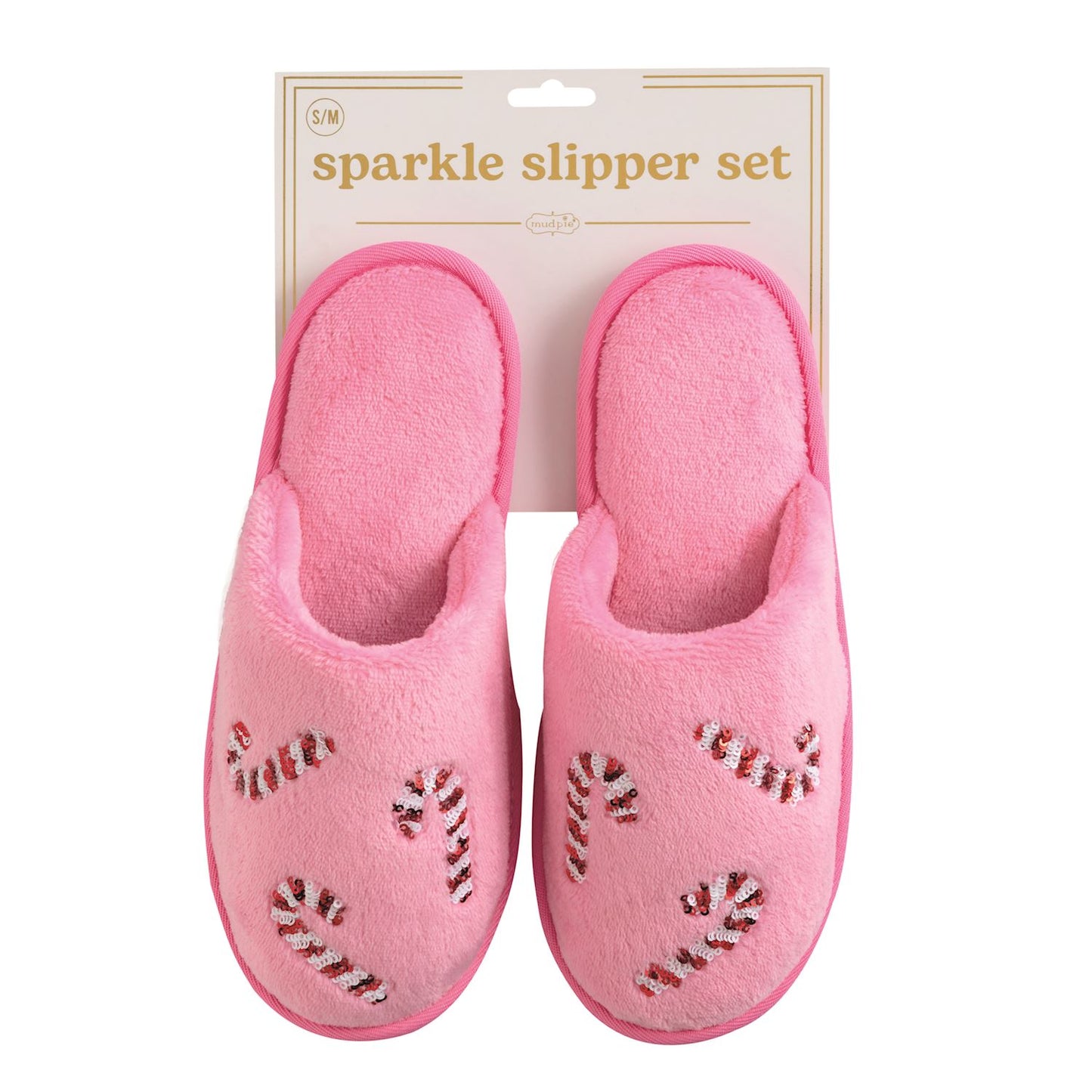Blush Sparkle Slippers -L/XL