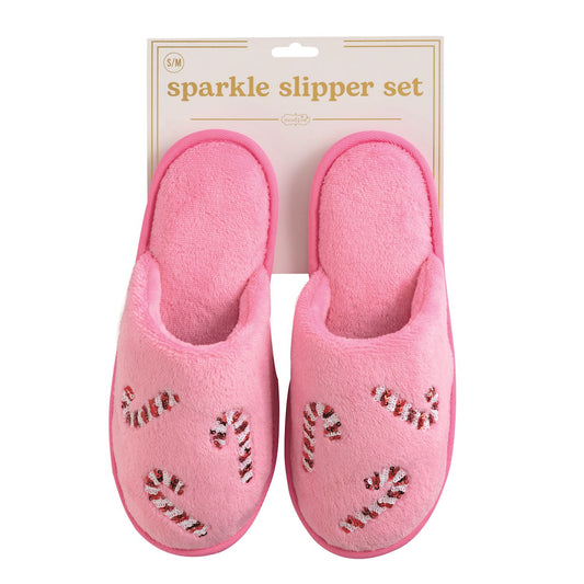 Blush Sparkle Slippers - S/M