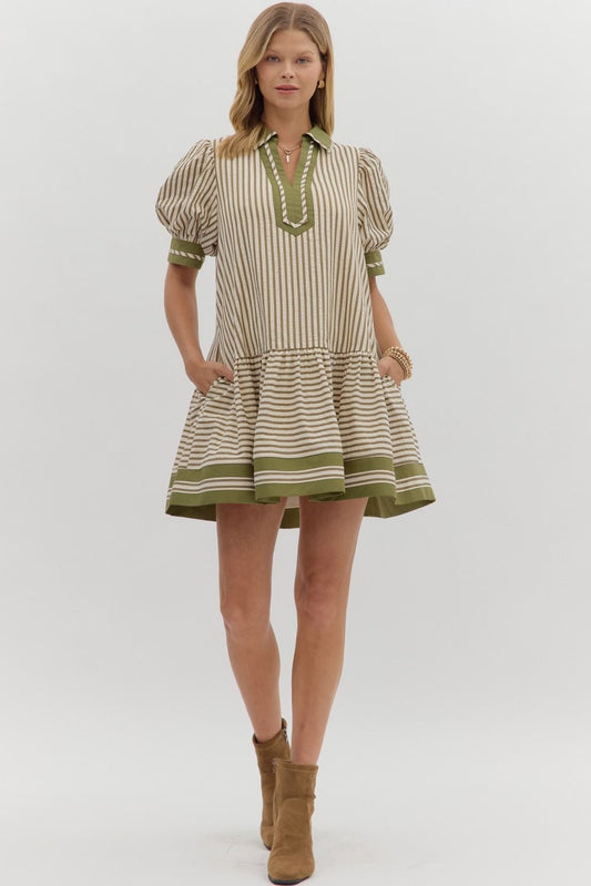 The Camille Dress - Olive