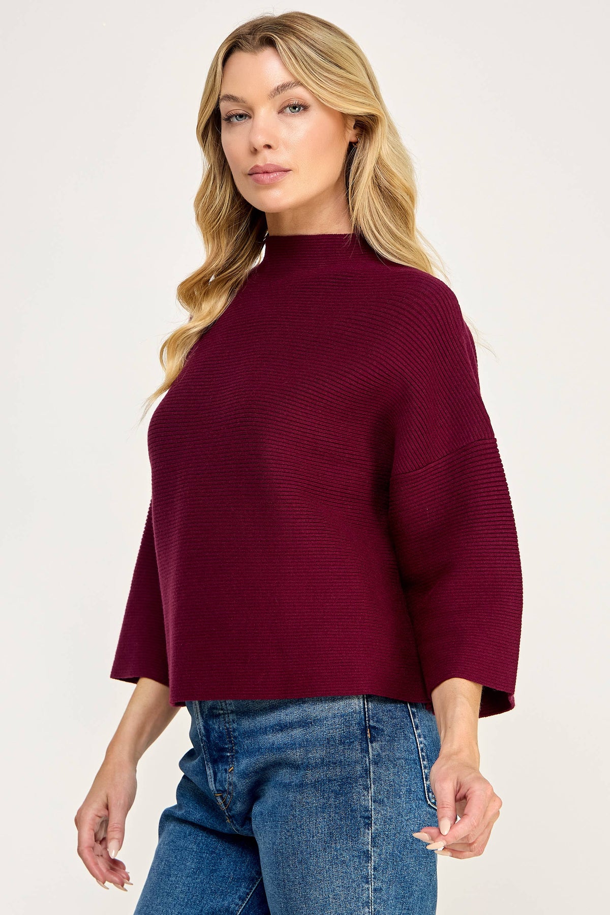 The Mara Sweater - Burgundy