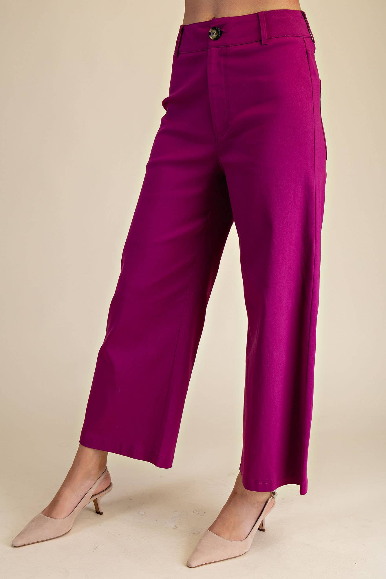 High Waist Pants: Plum