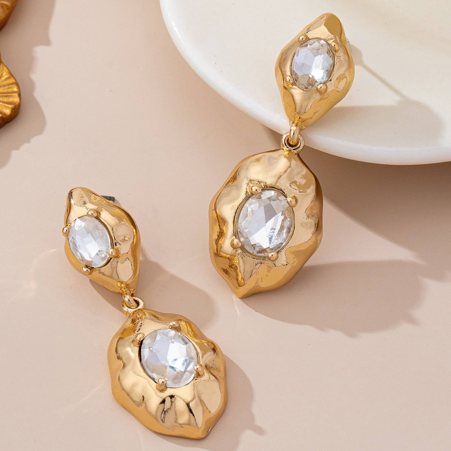 Hammered Drop Earrings