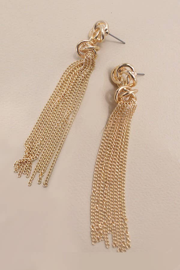 Gold Tassel Earrings