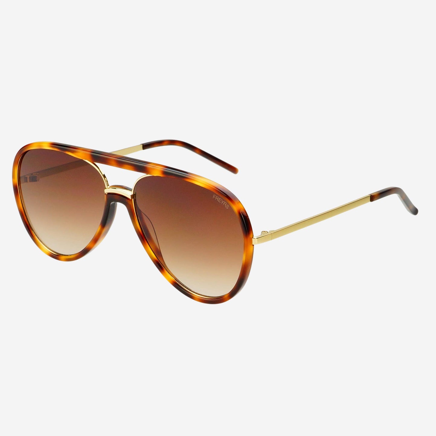Shay Unisex Aviator Sunglasses : Tortoise / Gradient Brown