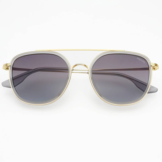 Weston Acetate Round Unisex Sunglasses: Gray