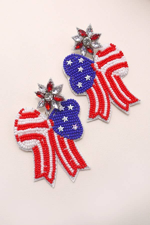 Flag Bow Earrings