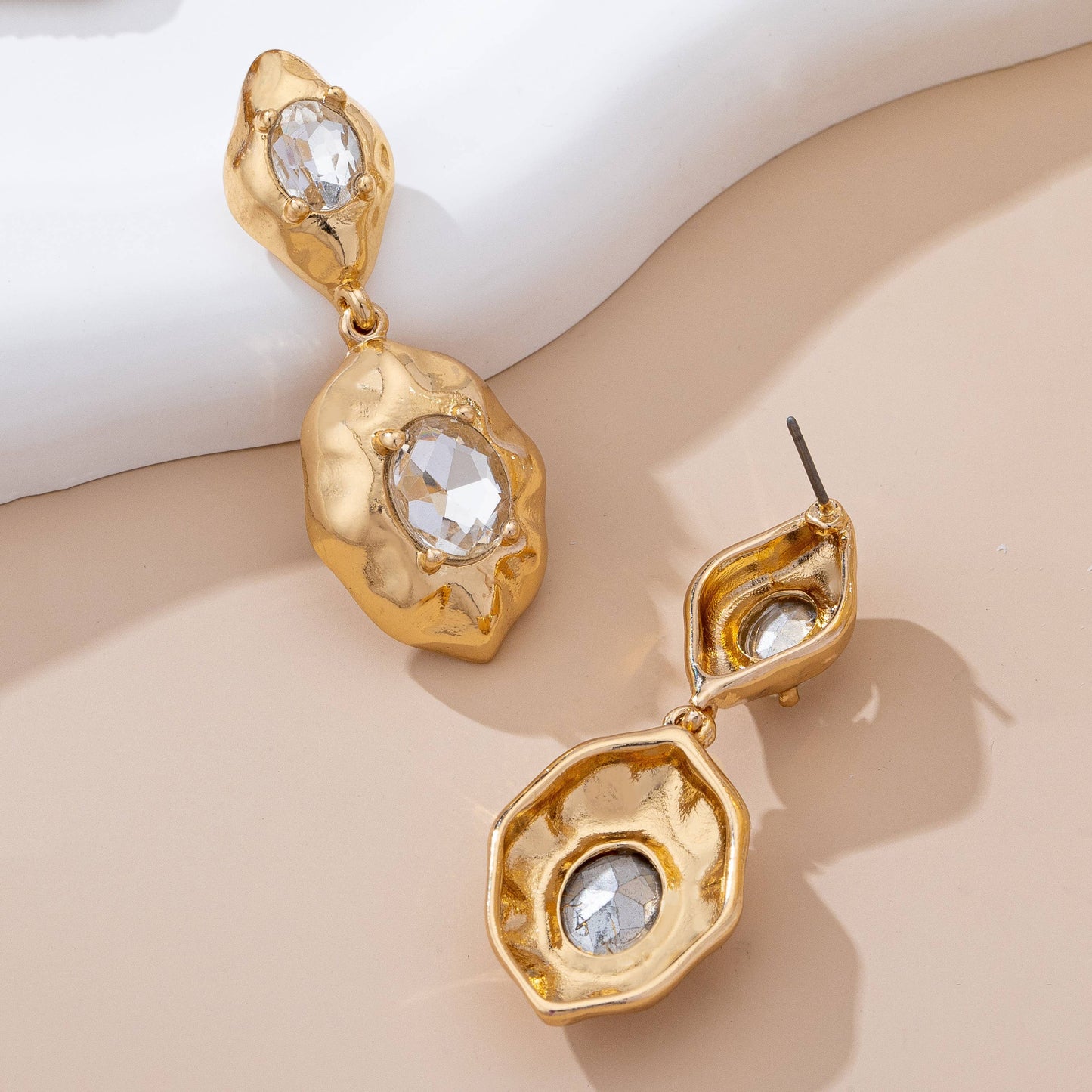 Hammered Drop Earrings