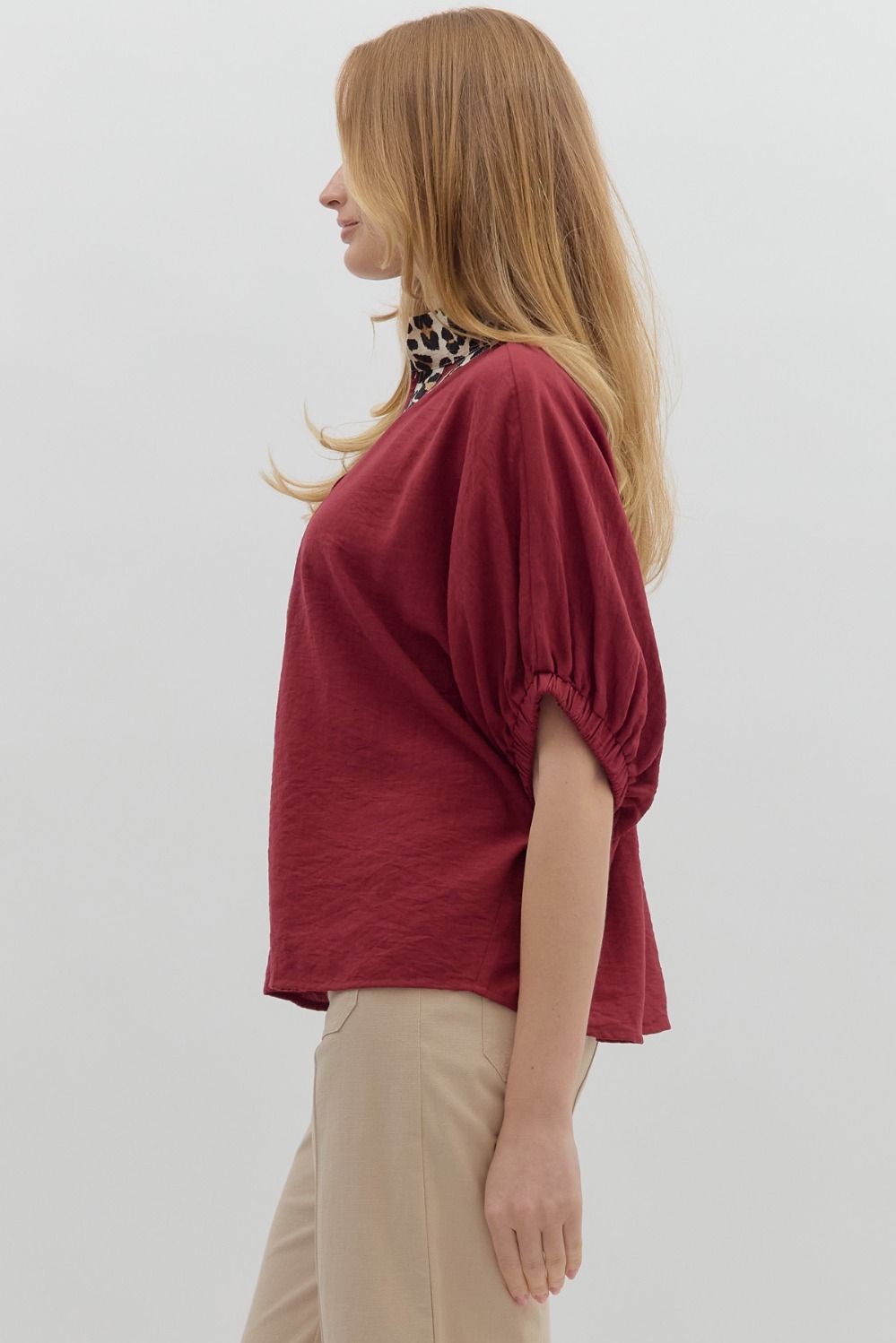 The Liza Top -Garnet