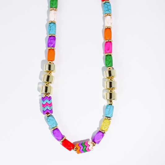 Color Party Gold Necklace