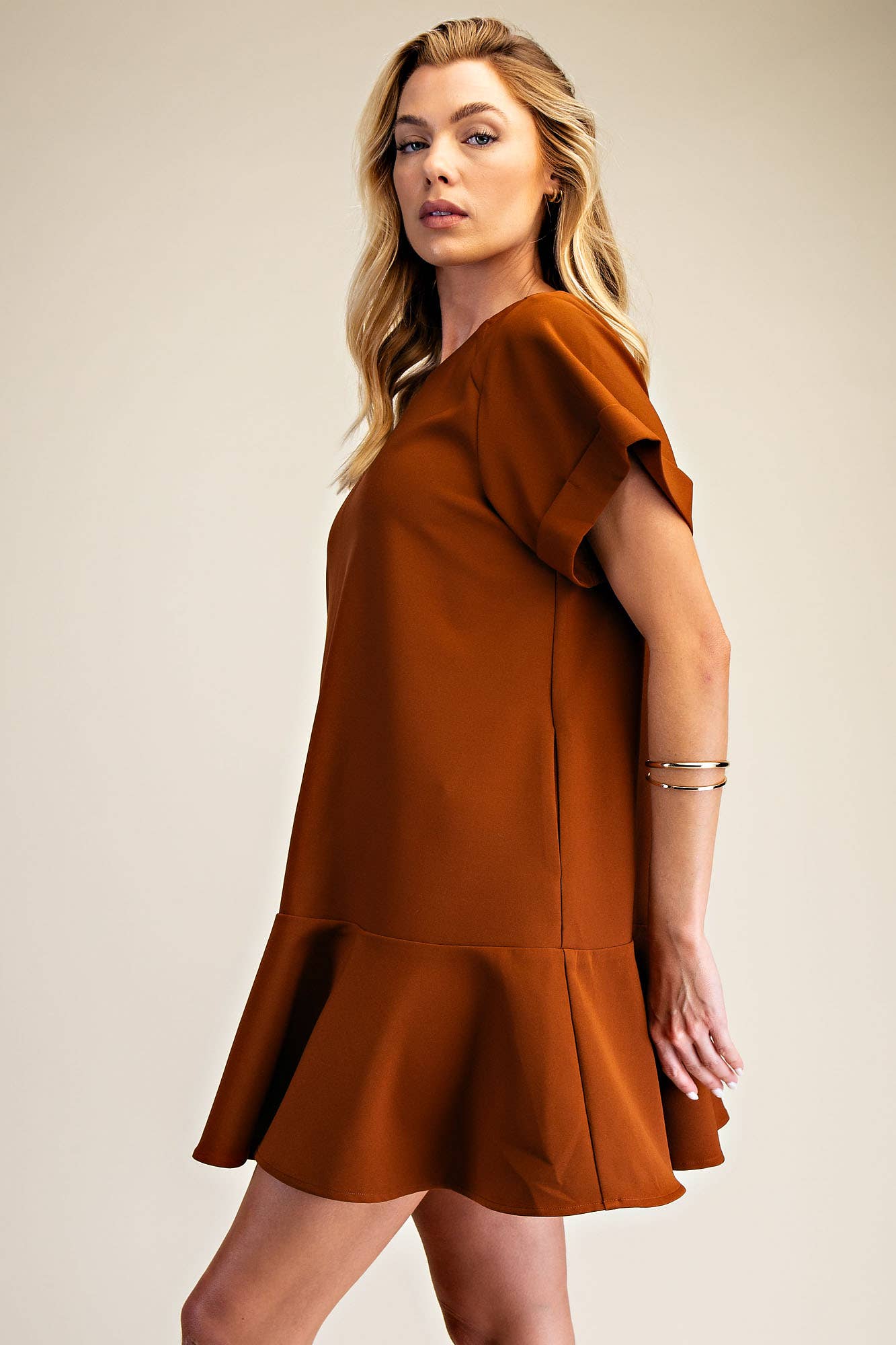 The Abbey Mini Dress: Burgundy