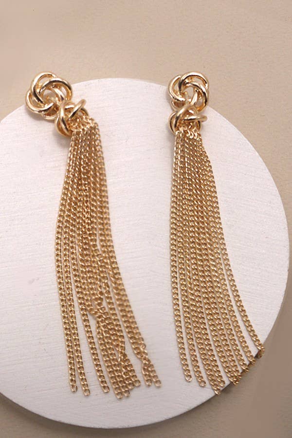 Gold Tassel Earrings