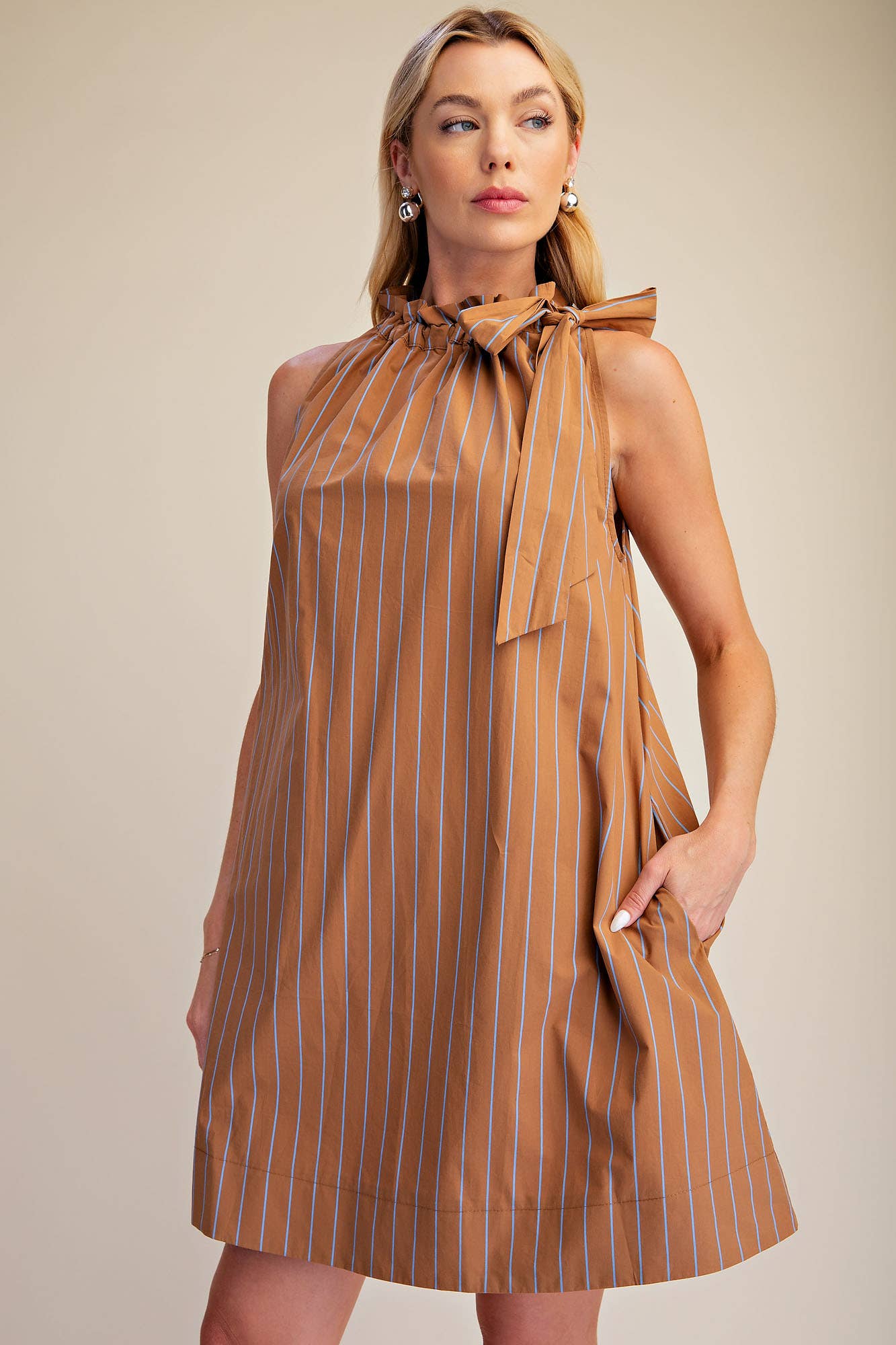 The Carmen Mini Dress - Camel