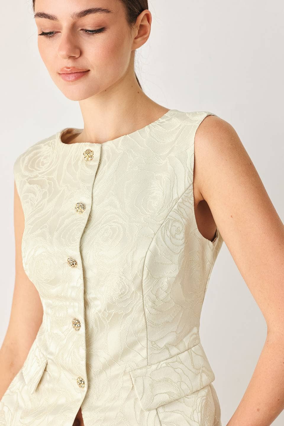 The Jacquard Vest Top