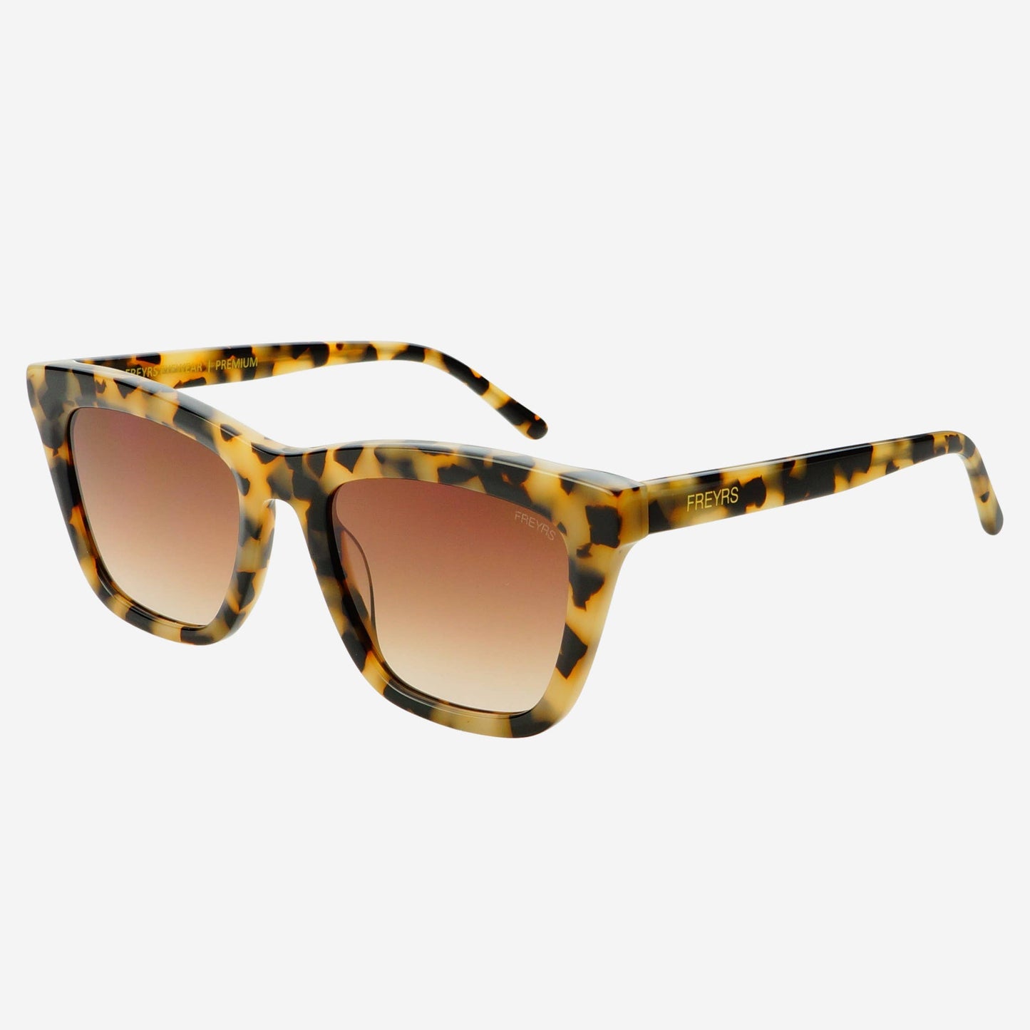 Lucy Acetate Womens Cat Eye Sunglasses: Milky Tortoise