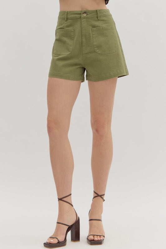 The Lauren Shorts -Olive