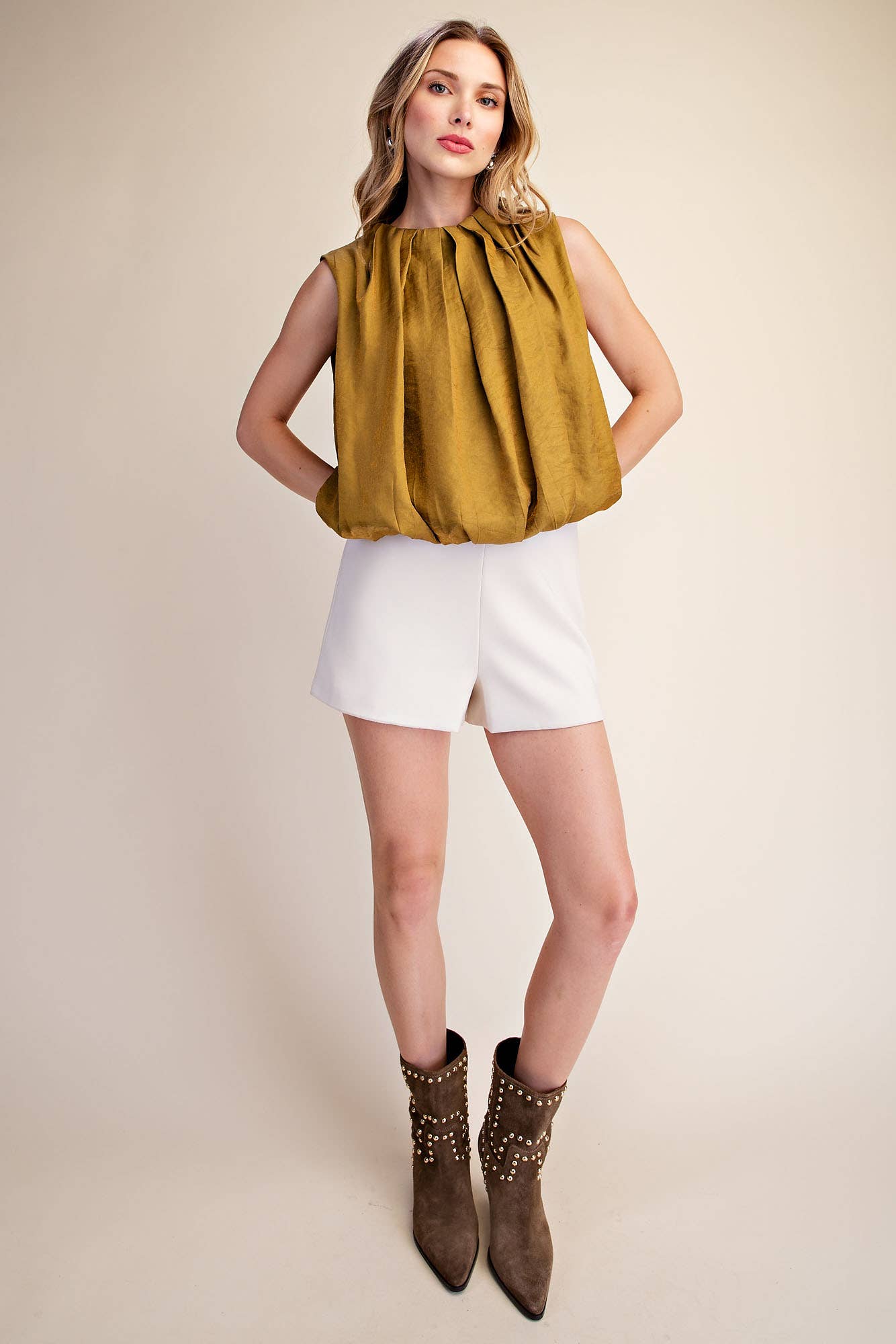 The Becca Balloon Top - Mustard