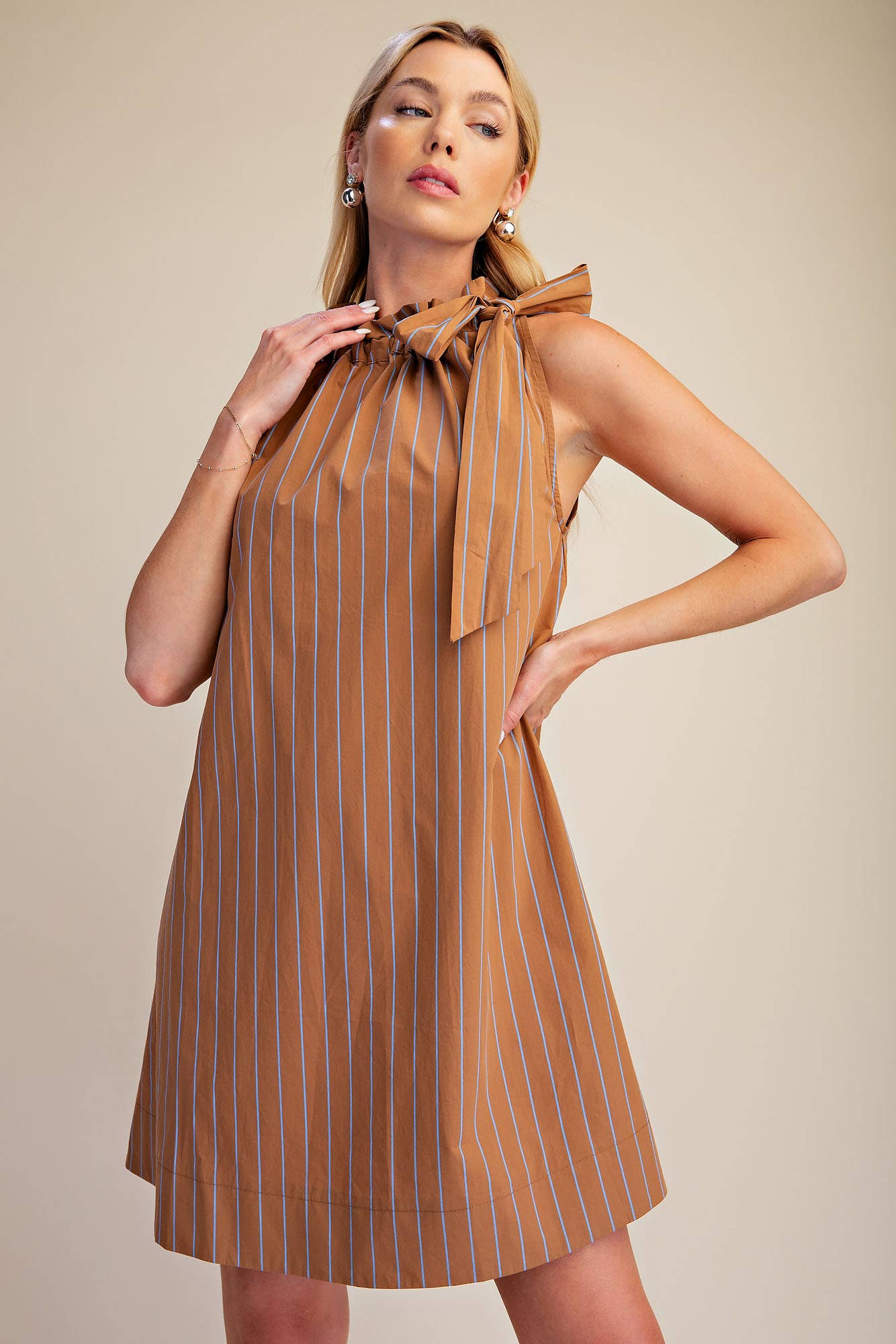 The Carmen Mini Dress - Camel