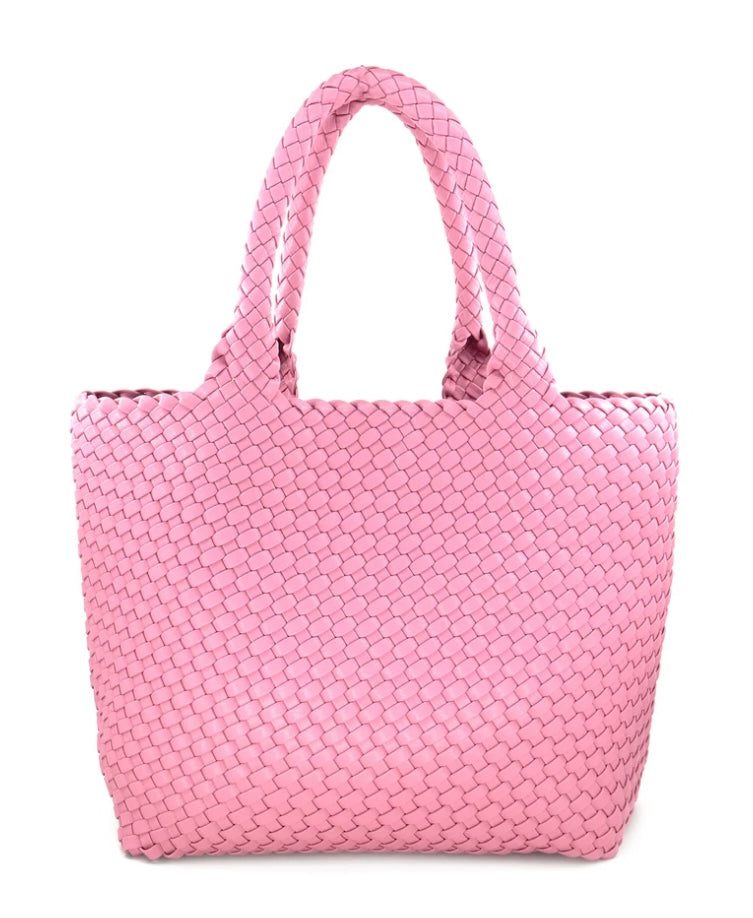 Woven Tote - Pink - LG