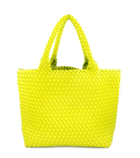 Woven Tote - Lime - LG