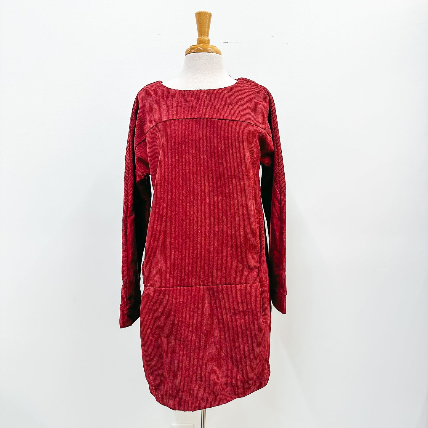 Burgundy Corduroy Dress