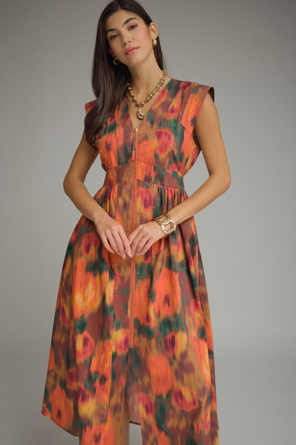 The Faye Midi Dress - Rust