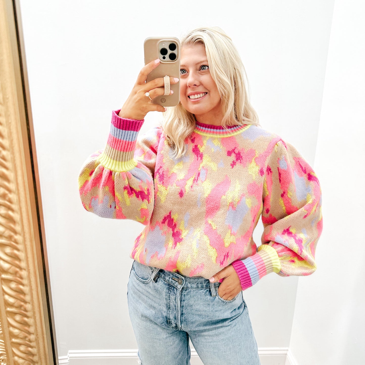 Neon Accent Sweater