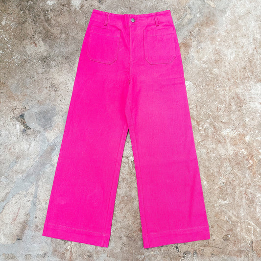 Soft Wide Leg Pants - Hot Pink