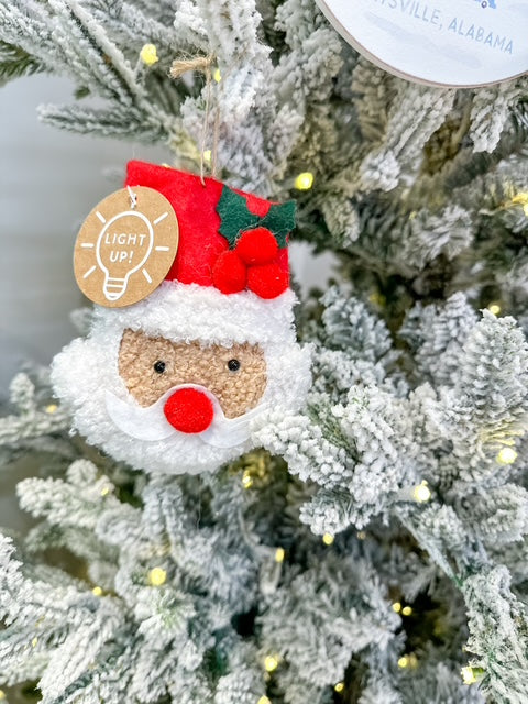 Light Up Ornament - Santa