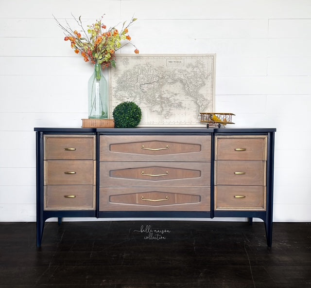 Coastal Blue/Ash Gray Dresser- Pickup only - No Shipping