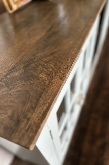 Custom Blue/Walnut Buffet - Pickup only - No Shipping