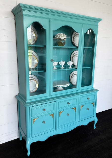 Tiffany Blue China Cabinet - Pickup Only -  No Shipping