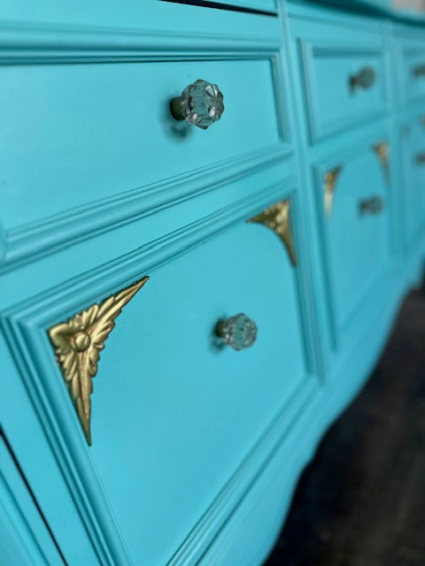Tiffany Blue China Cabinet - Pickup Only -  No Shipping
