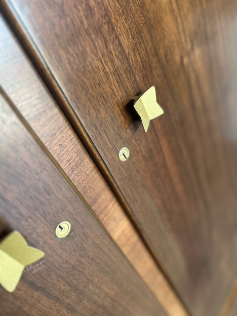 Walnut Stained Armoire - Pickup only - No Shipping