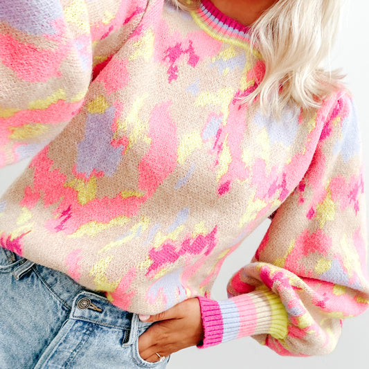 Neon Accent Sweater