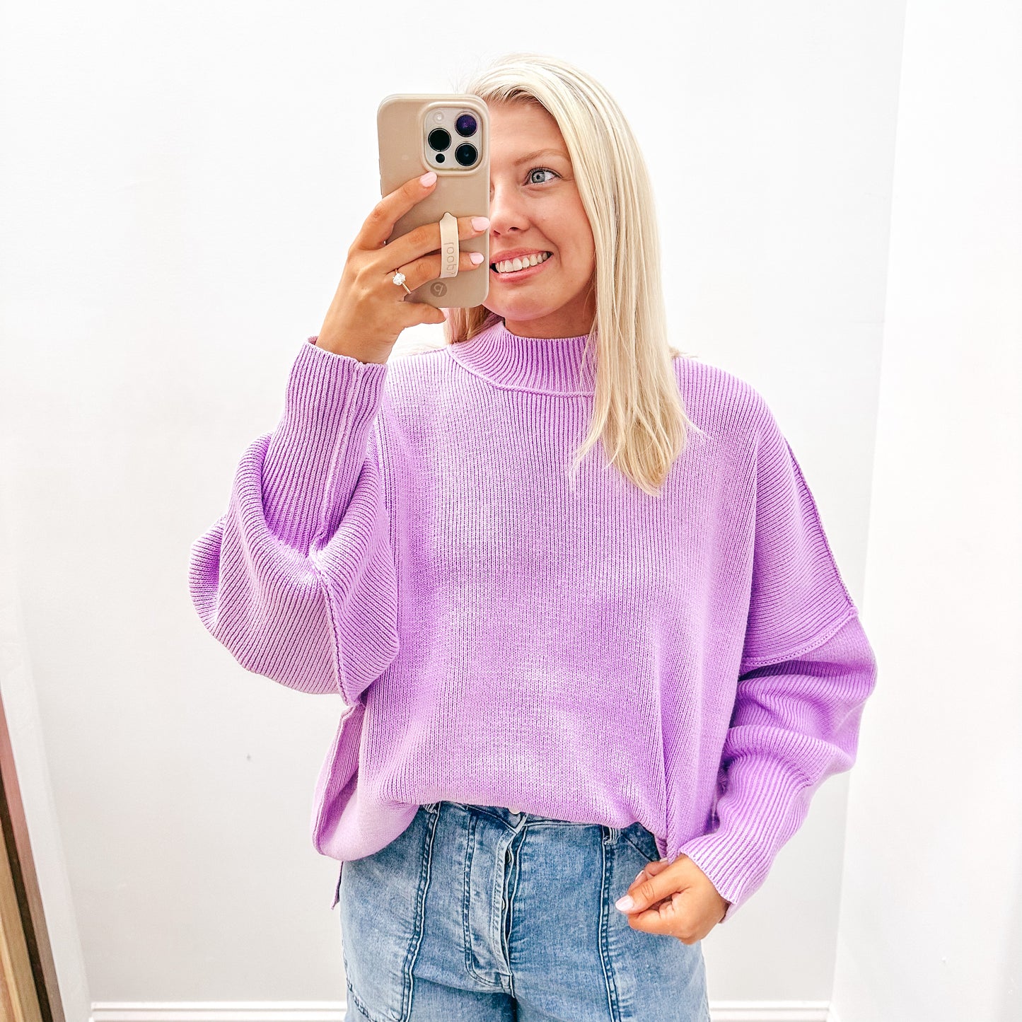 Autumn Oversized Sweater - Lavender