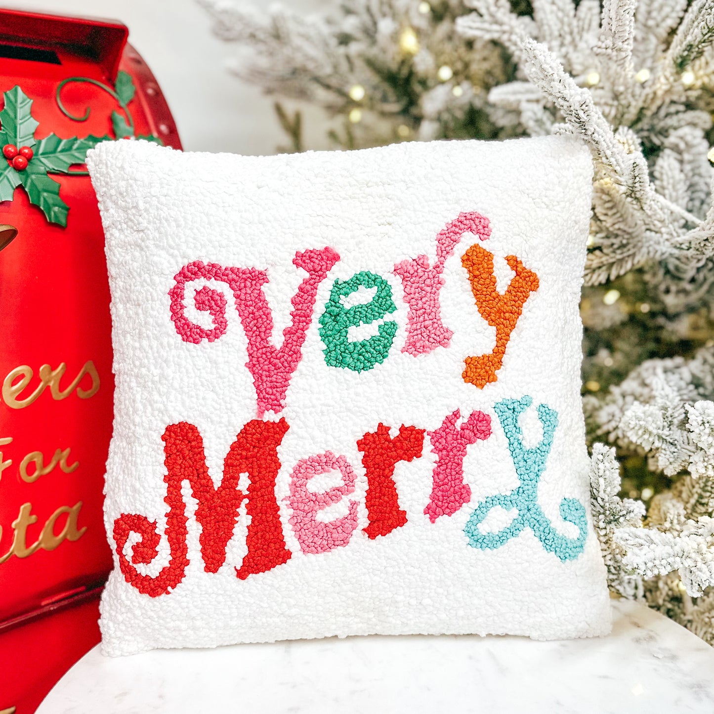 Very Merry Pillow - Ivory