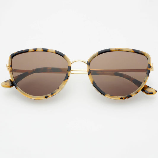 Luna Acetate Womens Cat Eye Sunglasses : Milky Tortoise