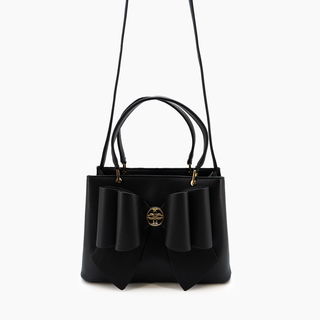 Jesse Bow Crossbody Handbag: Black