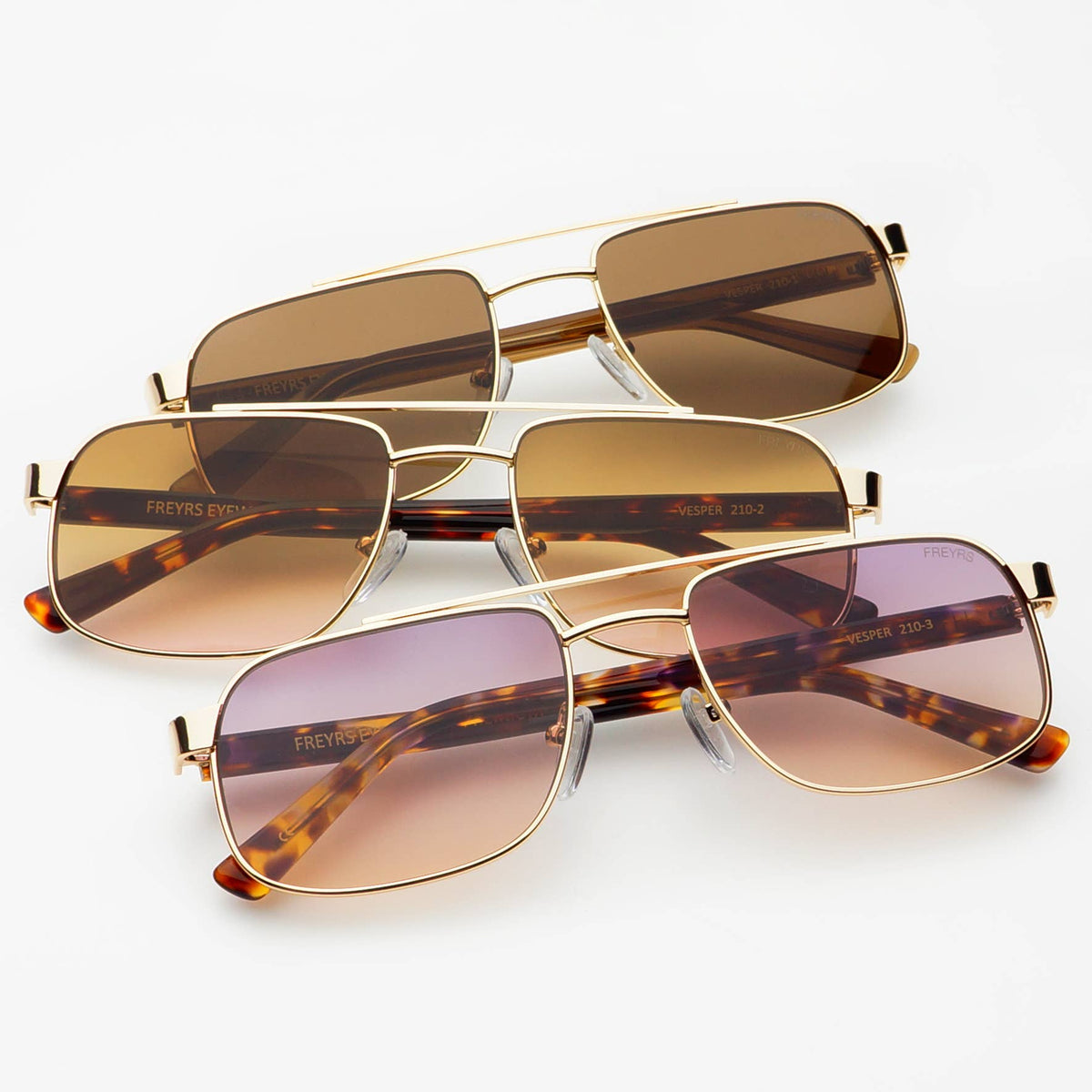 Vesper Unisex Aviator Sunglasses  : Gold / Sunset