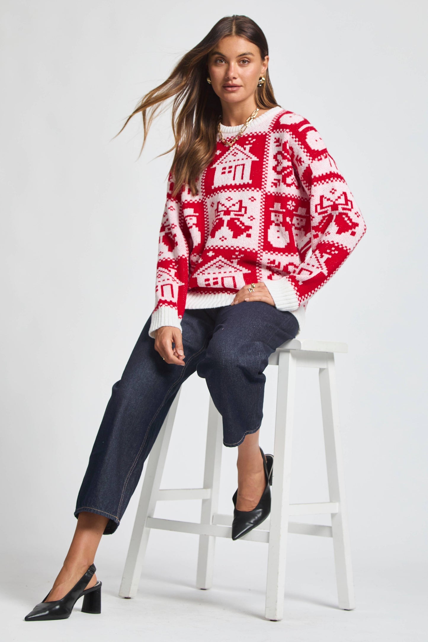 Checkered Christmas Sweater