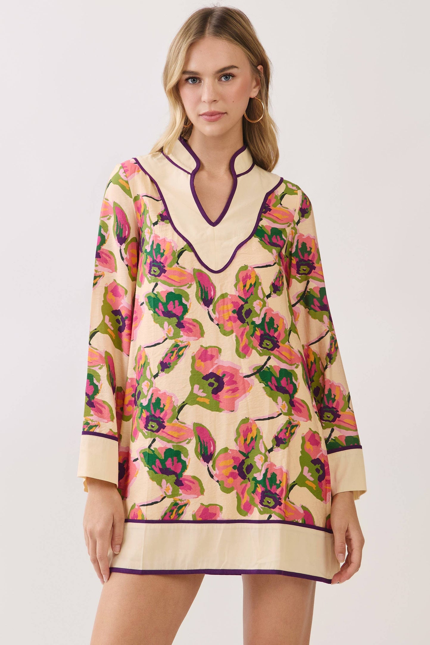 Fall Floral Mini Dress